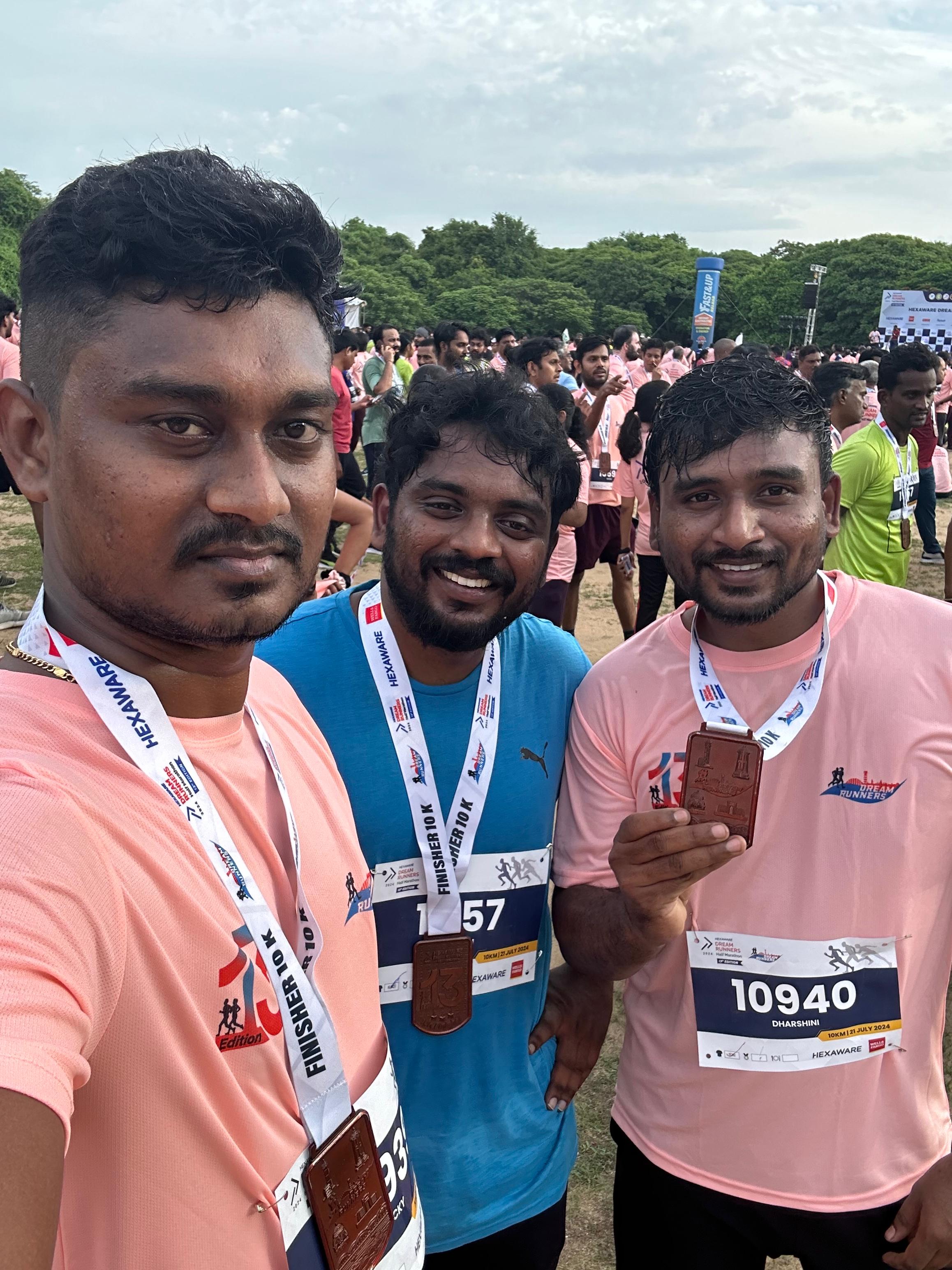 Team at marathon event